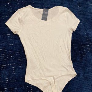 A&F White bodysuit tee
